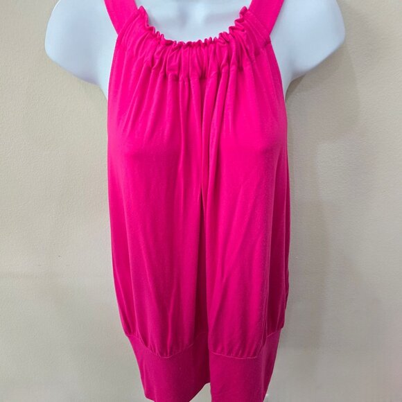 Express ✦ Bright Pink Halter Dress ✦ Modal ✦ Spandex ✦ Pull Over Style L EUC - Picture 8 of 8